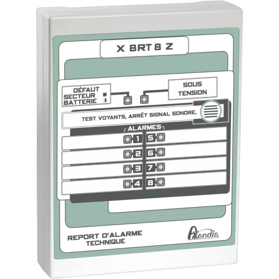 Boîtier de report d'alarme technique 8 zones